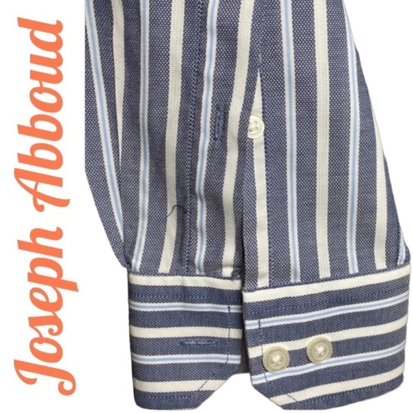 JOSEPH ABBOUD Long Sleeve Casual Button Up Striped Shirt, Size Medium. - Picture 5 of 7
